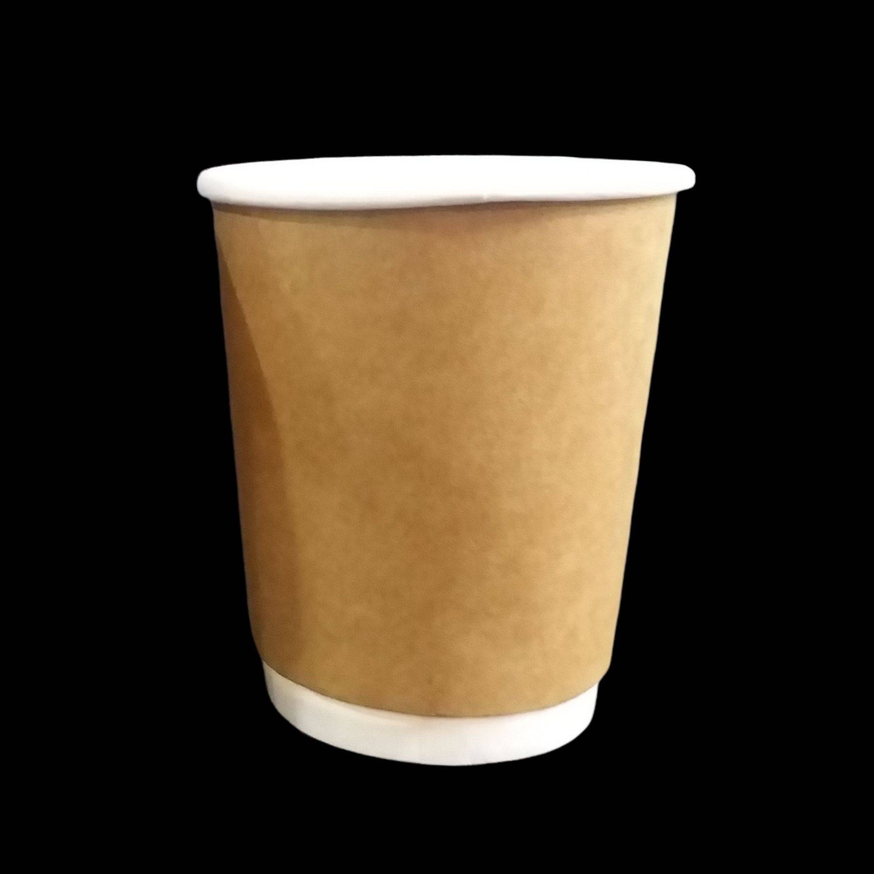 8oz Kraft Double Wall Paper Cup without Lids PACK25/CTN1000