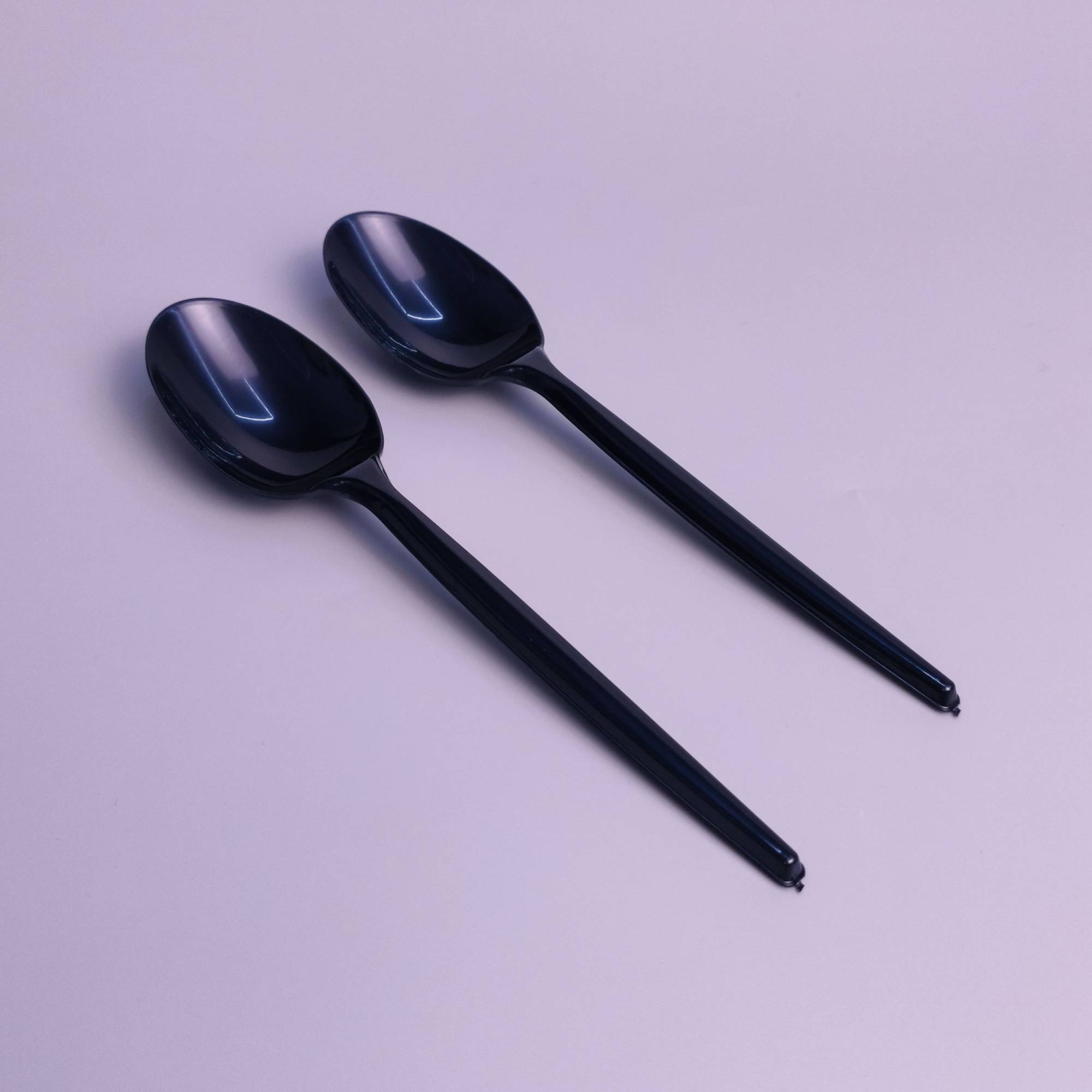 6.5" Black Plastic Spoon PACK50/CTN2000 (40PKT x 50's)