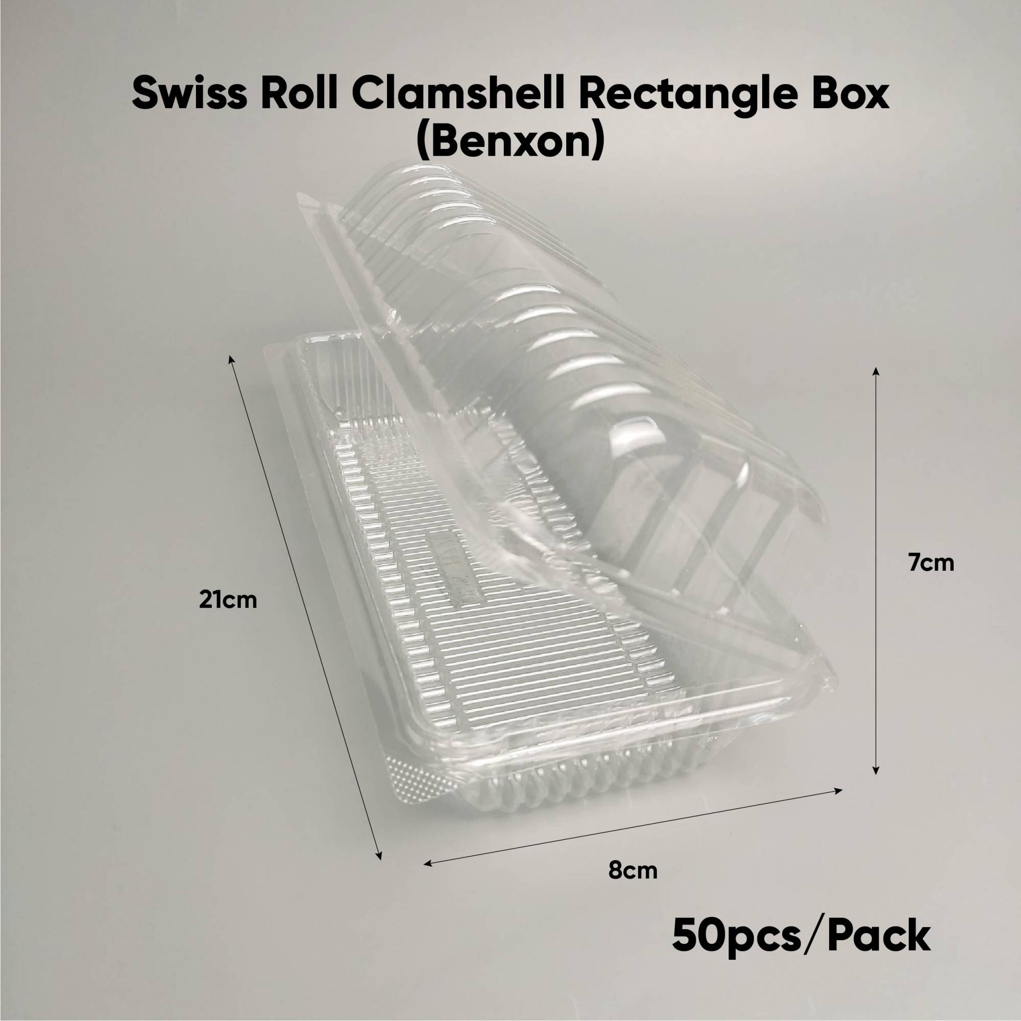 OPS H78L Medium SwissRoll Clamshell Container With Lock PACK100