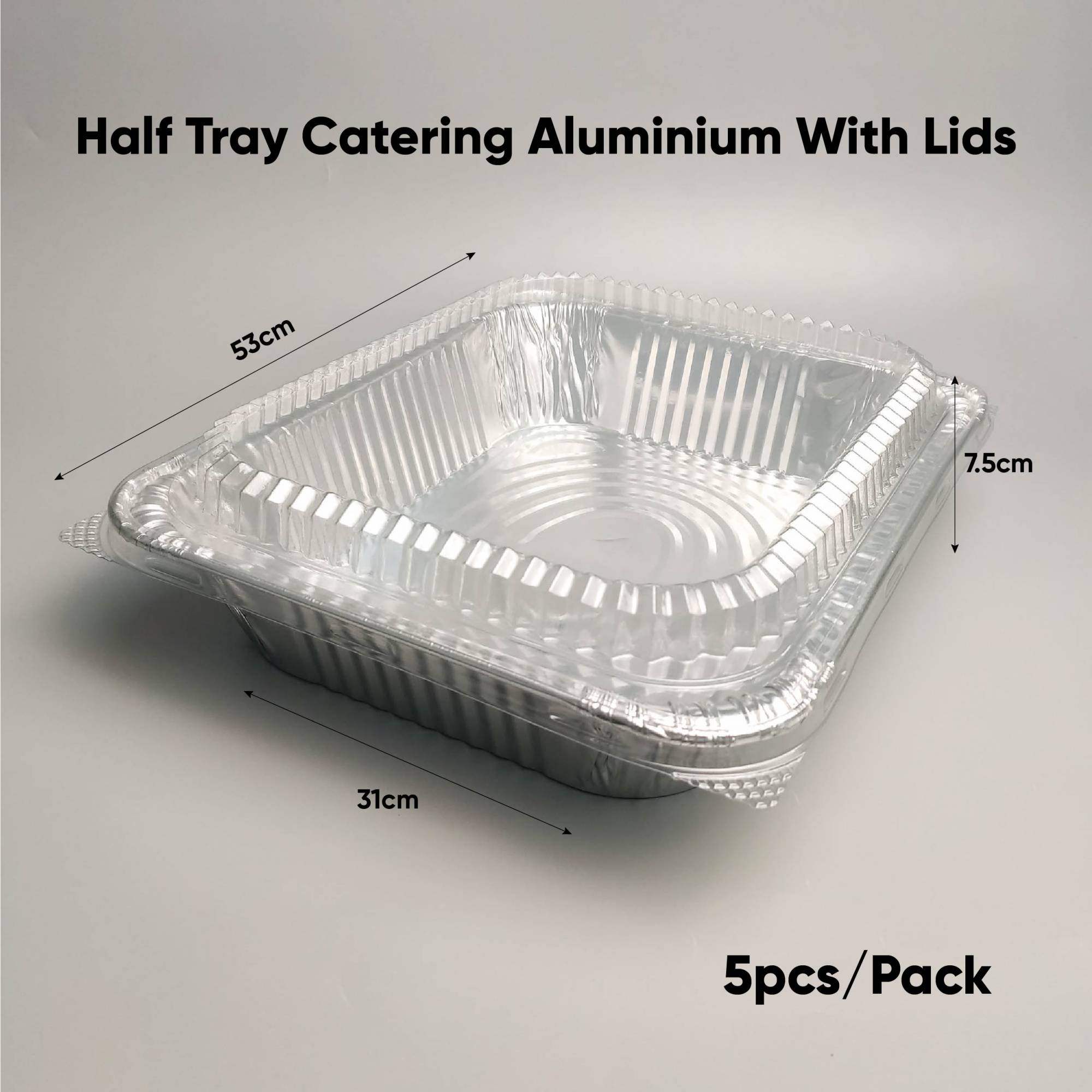 Half Tray Catering Aluminium With Lids PACK5/CTN50