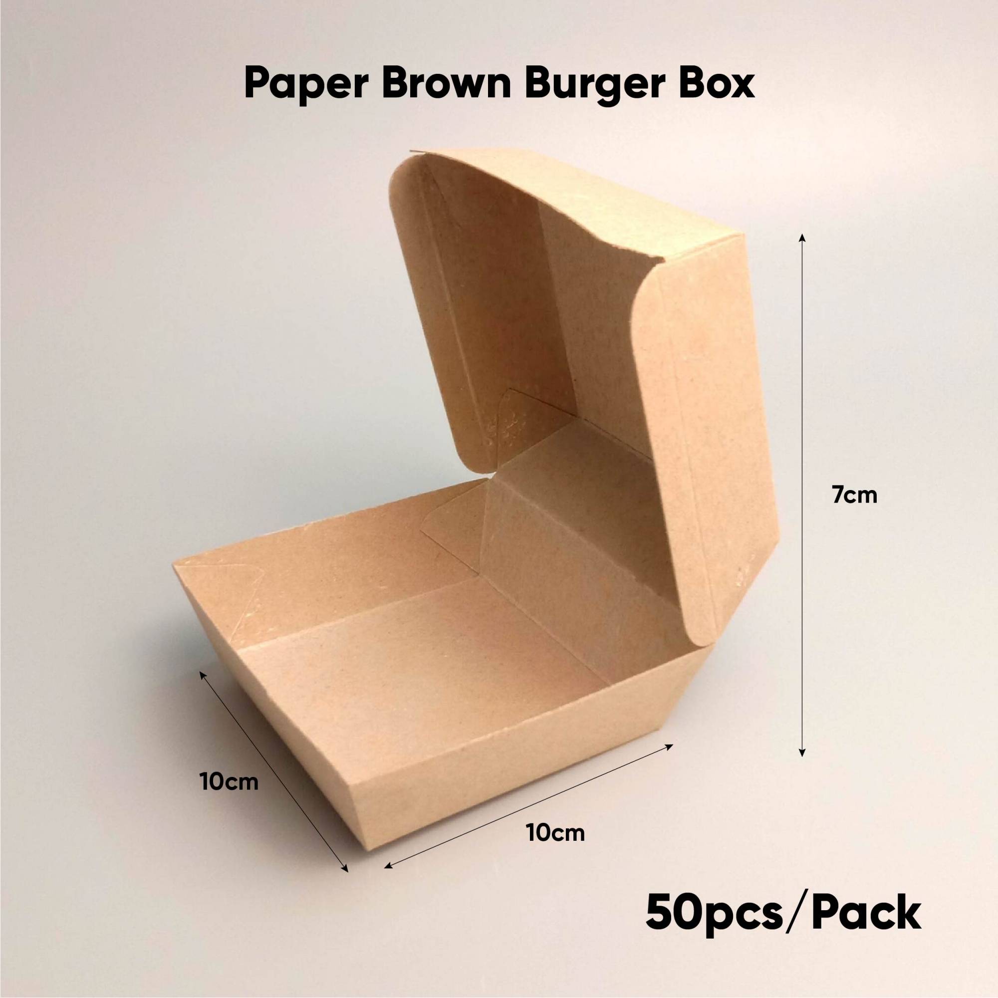 Paper Brown Burger Box PACK50/PACK100/CTN800/CTN1000