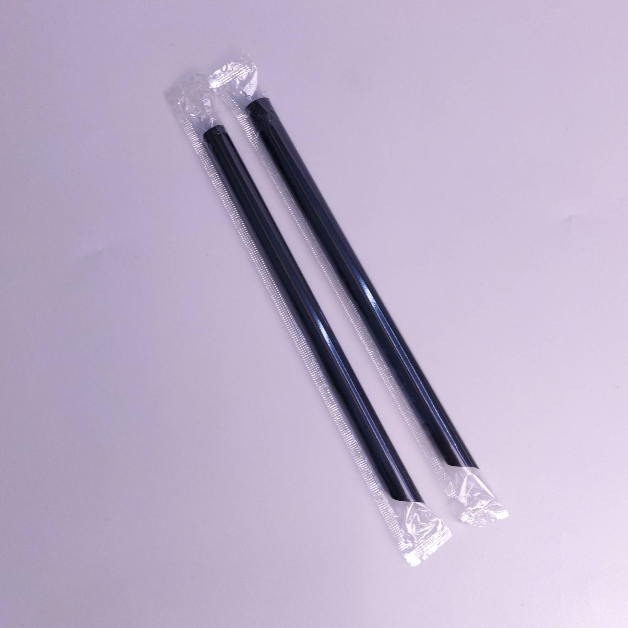 19CM Giant Black Plastic Straw With Plastic Wrapping(Sharp End
