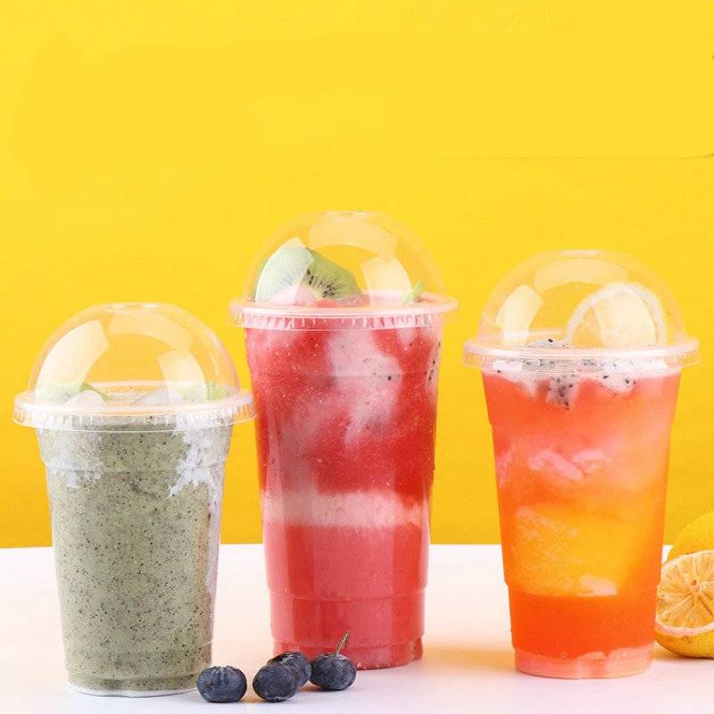 32oz Smooth Surface Plastic Cup With Dome Lids - PACK50/CTN500 (50PCS X  10PACK)