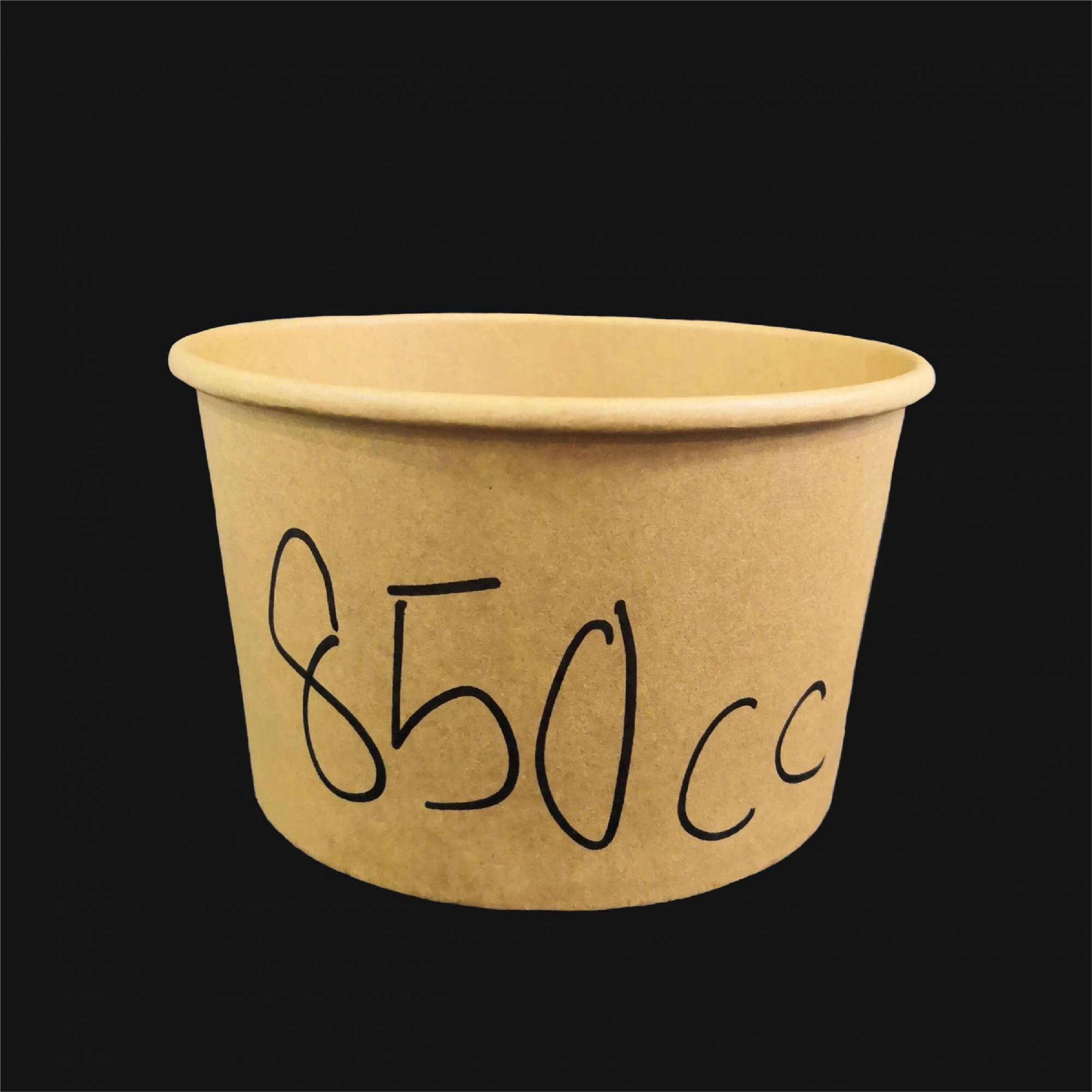 850CC Plain Brown Paper Bowl without Lids PACK50/CTN600