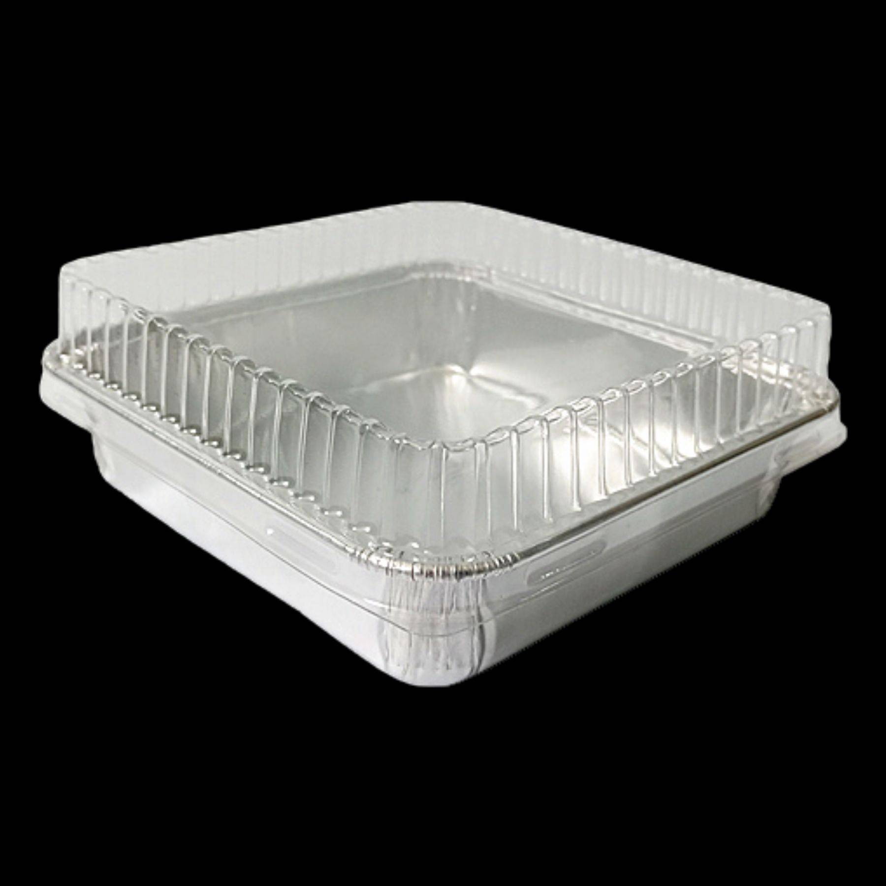 (4483P) Aluminium Sq. Tray With Lids (207X207)X(167X167) X45MM PACK5