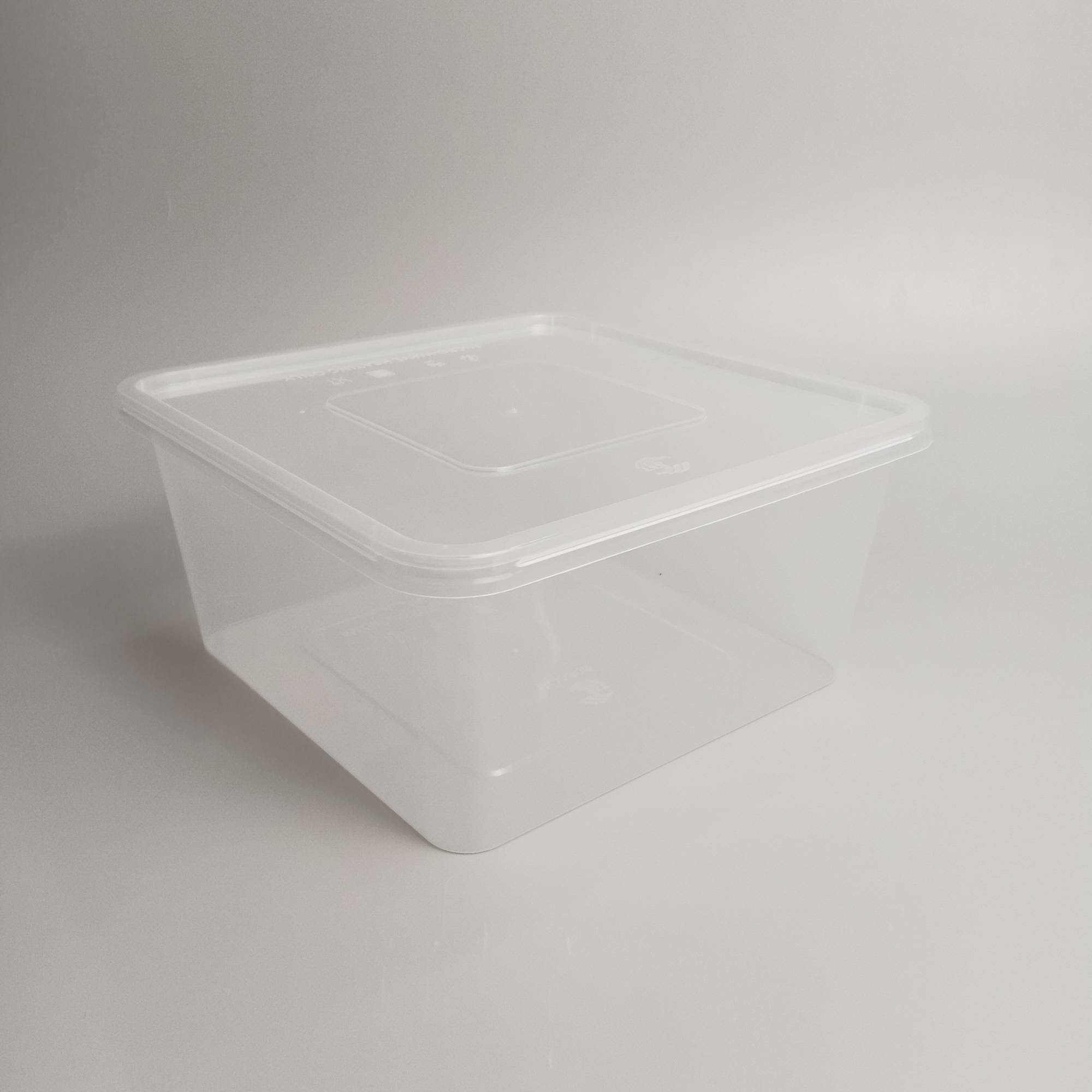 1500ML Square Plastic Container with Lids SLV10/PACK50/CTN300 (50PCS